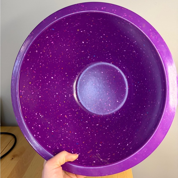 Zak ! Designs bowl purple confetti Large Size 12.5” - Picture 14 of 16